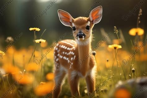 Cute Baby Deer Background Wallpaper