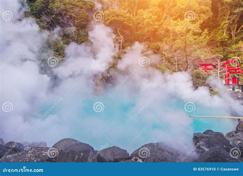 Hot Spring X Hell X Blue Water In Umi Zigoku In Beppu Oita Japan Stock Photo Image Of