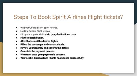 Ppt How To Book Spirit Airlines Flight Tickets Powerpoint