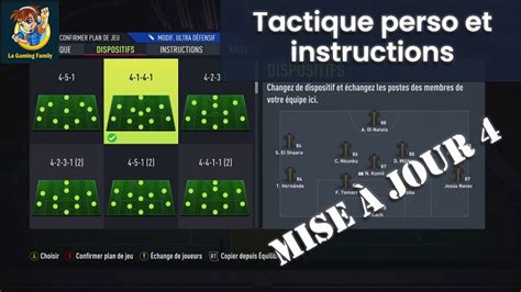 FIFA 22 FUT Ma Tactique Perso Et Instructions Joueurs MISE A JOUR