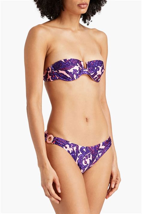 ZIMMERMANN Paisley Print Underwired Bandeau Bikini Top THE OUTNET