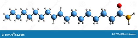 3D Image of Oleamide Skeletal Formula Stock Illustration - Illustration of enamide, fapa: 276349826