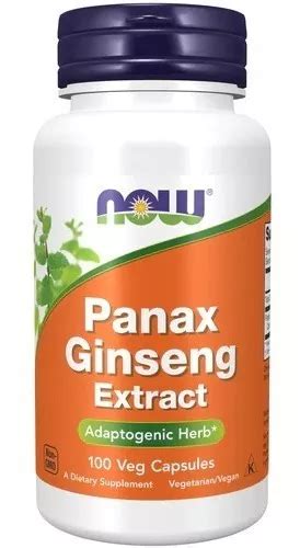 Panax Ginseng 500 Mg 100 Caps Now Foods Sabor Sin Sabor Mercadolibre