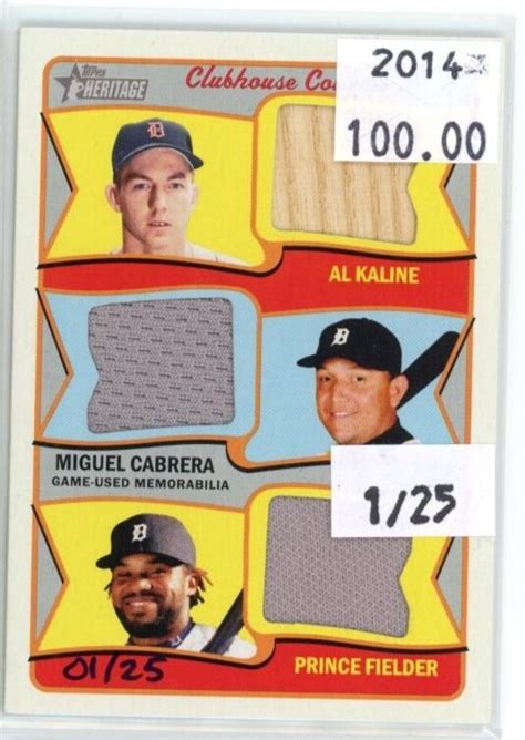 2014 Topps Heritage Clubhouse Collection Triple Relics CCTRKCF Miguel