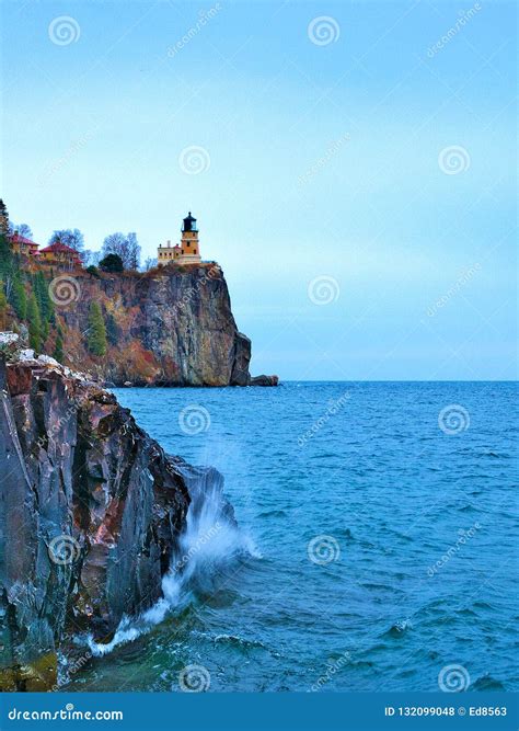 Split Rock Lighthouse On Lake Superior North Shore Near Duluth