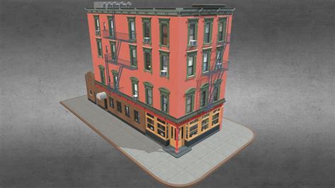 Little Italy Manhattan Corner Building 04 3d Model By Nuralam018