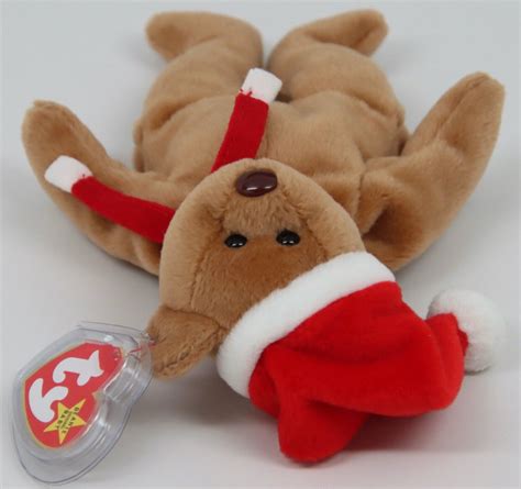 MINT Rare 1997 Holiday TEDDY Ty Beanie Baby BROWN Nose PVC Pellets TAG