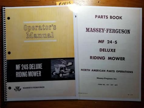 MASSEY FERGUSON MF 24S Deluxe Riding Mower Operator Manual 690 699 M1