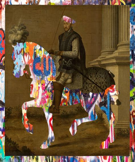 Classic Graffiti Man And Horse Painting By Tony Rubino Artmajeur