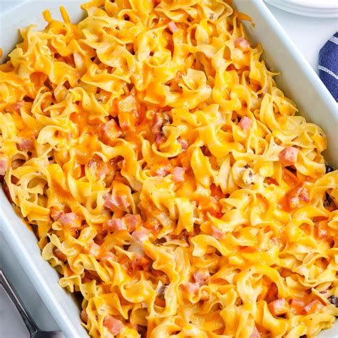 Cheesy Ham And Noodle Casserole Easy Budget Recipes