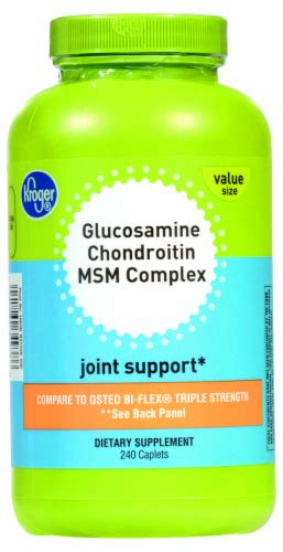 Kroger Glucosamine Chondroitin MSM Complex Joint Support Caplets 240