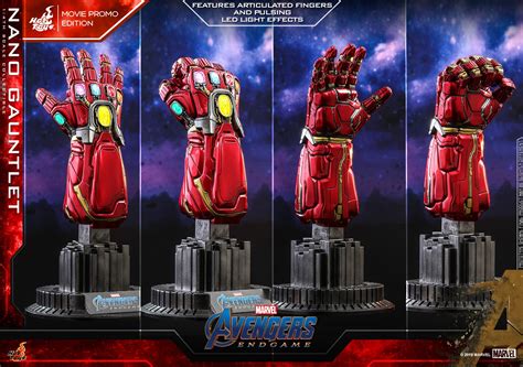 Avengers Endgame Hot Toys Life Size And 14 Nano Gauntlet Replicas