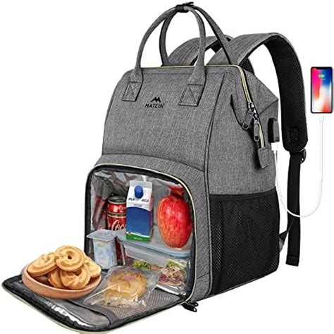 Lunch Backpack, Insulated Cooler Backpack Lunch Box Laptop Backpack ...