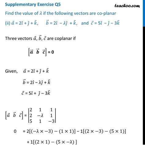 Find The Value Of If The Vectors Are Co Planar I A I J K