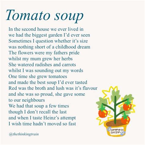 Tomato Soup Original Poem En 2024