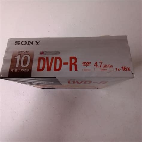 New Sony Accucore DVD R 10 Pack Optical Media 1X 16X 4 7GB Go 120 Min