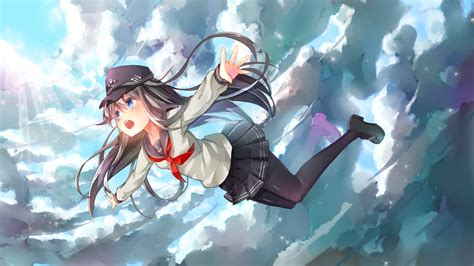 Wallpaper Illustration Long Hair Anime Girls Kantai Collection