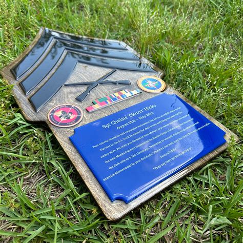 Custom Usmc Marine Corps Military Plaque Marine Chevron Going Away