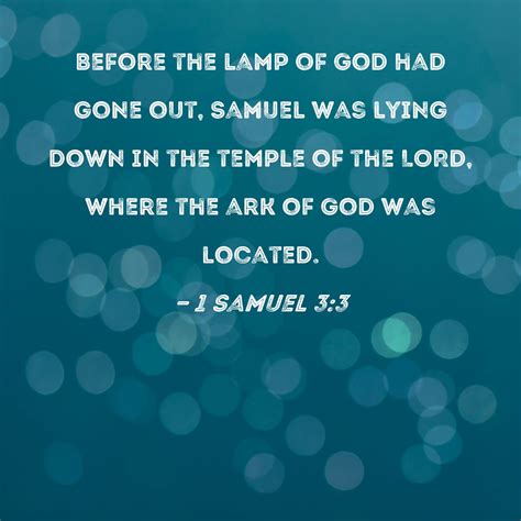 1 Samuel 3 3 Before The Lamp Of God Had Gone Out Samuel Was Lying Down In The Temple Of The