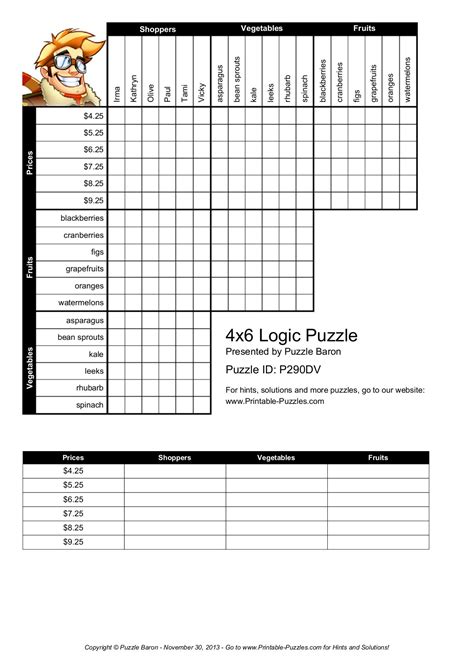 Free Printable Logic Puzzles