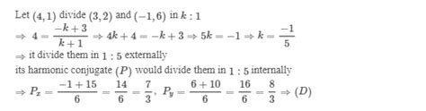 The Harmonic Conjugate Of 4 1 With Respect To The Points 3 2 And