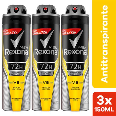 Ripley PACK 3 UNID REXONA MEN V8 AEROSOL 150 ML