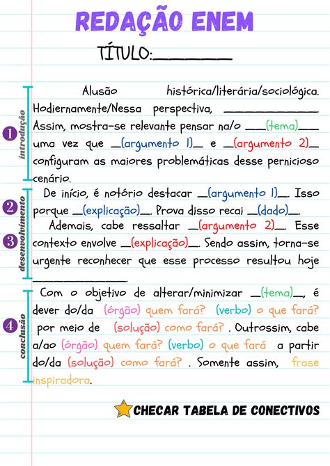 Modelo De Reda O Enem Estudos Para O Enem Rotina De Estudos The Best