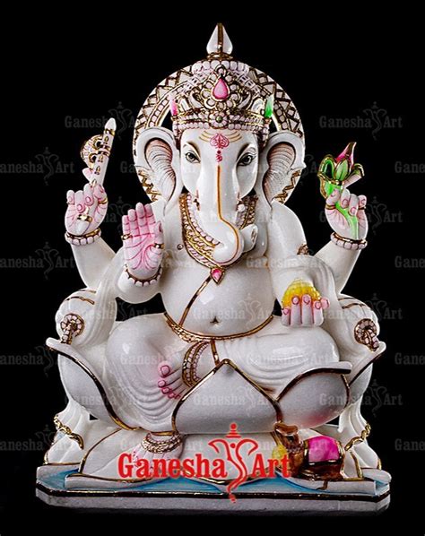 White Marble Ganesha Statue Gn At Rs Ganesha White Marble