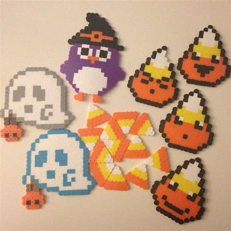 Halloween Perler Beads By Erikathatsme Hama Beads Halloween Perler Bead Templates Melty