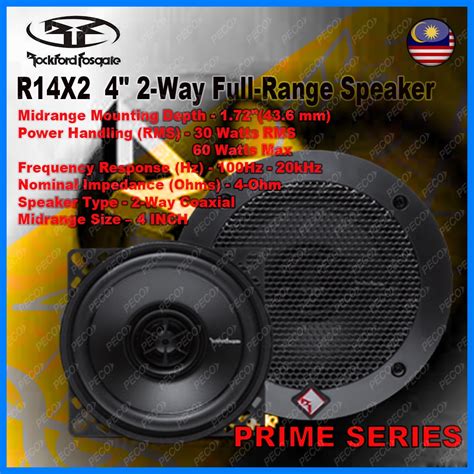 Rockford Fosgate Speaker Prime Series Way Way Full Ranger Speaker