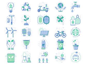 Lifestyles Concepts Icons Set Living Types Idea Vector Image