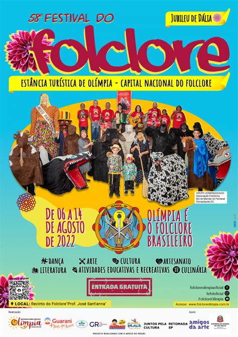 Cartaz do 58º Festival de Folclore é apresentado anúncio dos