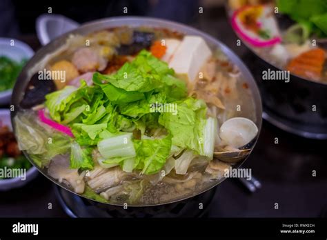 Hotpot In Taiwanese Style Hot Pot Is One Of The Most Common Street Food In Taichung Taiwan