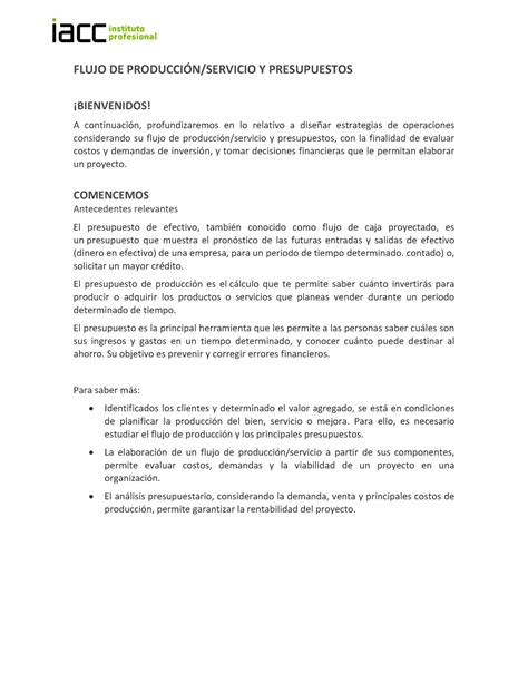 S Notas Profundizacion Acc Forpy Flujo De Produccin Servicio Y