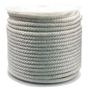 Rope King In X Ft Solid Braided Nylon Rope White Sbn