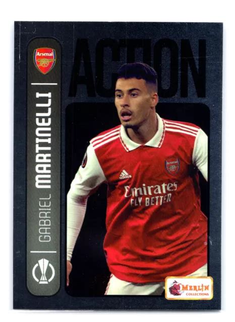 Topps Merlin Heritage Action Gabriel Martinelli Arsenal Eur