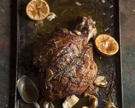 Roast Leg Of Lamb With Rosemary Garlic Harissa And Lemon Easter Feast Next Food