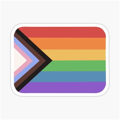 Lgbtq Queer Pride Flag Progress Sticker For Sale By Riasere Redbubble