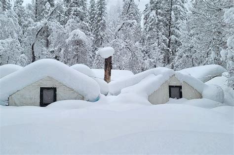 To the Rooftops: Staggering Snowfall in California Mountains | The Well ...