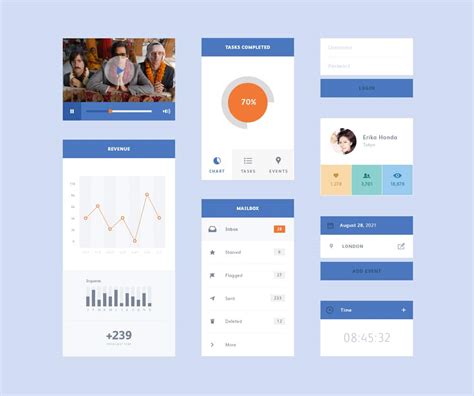 50 Free Flat Style Ui Kits