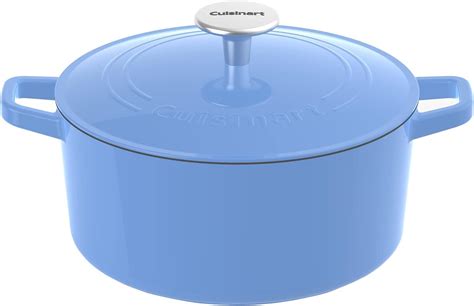 Cuisinart Chef S Classic Enameled Cast Iron 5 Quart Round Covered Casserole Blue