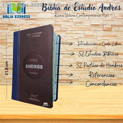 9781598778410 BIBLIA DE ESTUDIO PARA HOMBRES ANDROS RVC T S AZUL Y