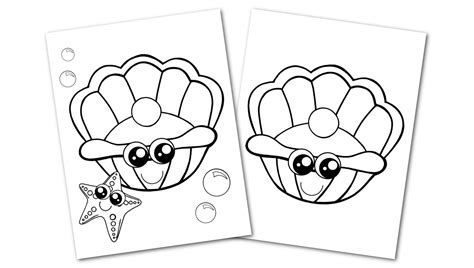 Free Printable Clam Shell Coloring Page Simple Mom Project