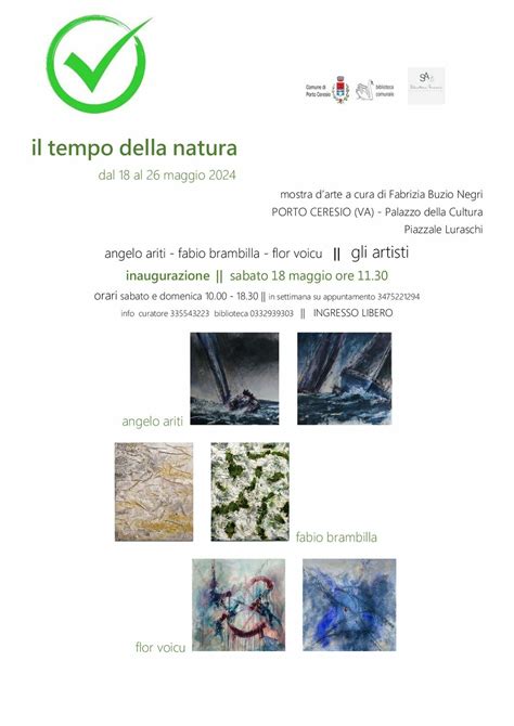 Porto Ceresio Il Tempo Della Natura Mostra D Arte Contemporanea In