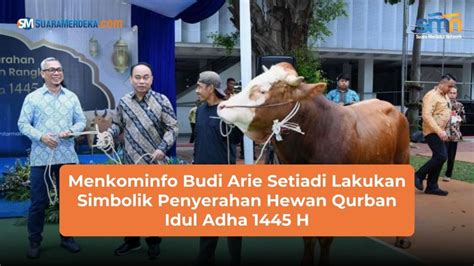 Menkominfo Budi Arie Setiadi Lakukan Simbolik Penyerahan Hewan Qurban