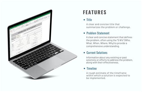 Problem Statement Template in Excel, Google Sheets - Download ...