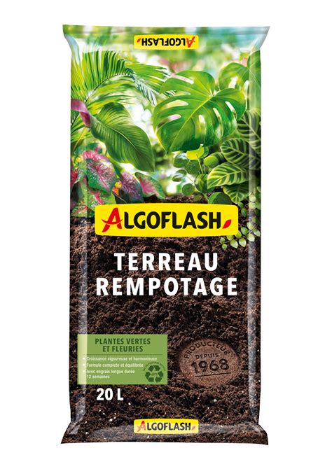 Terreau Rempotage Algoflash L Leroy Merlin