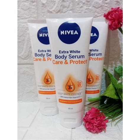 Jual NIVEA BODY SERUM Extra White Care Protect 180 Ml Shopee