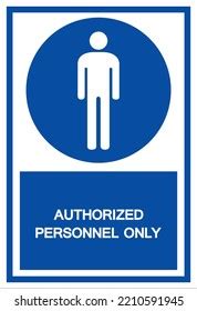 Authorized Personnel Only Restricted Area Safety Stock Vector Royalty