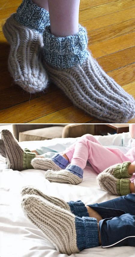 Super Soft Cozy Slippers Free Knitting Pattern Atelier Yuwa Ciao Jp